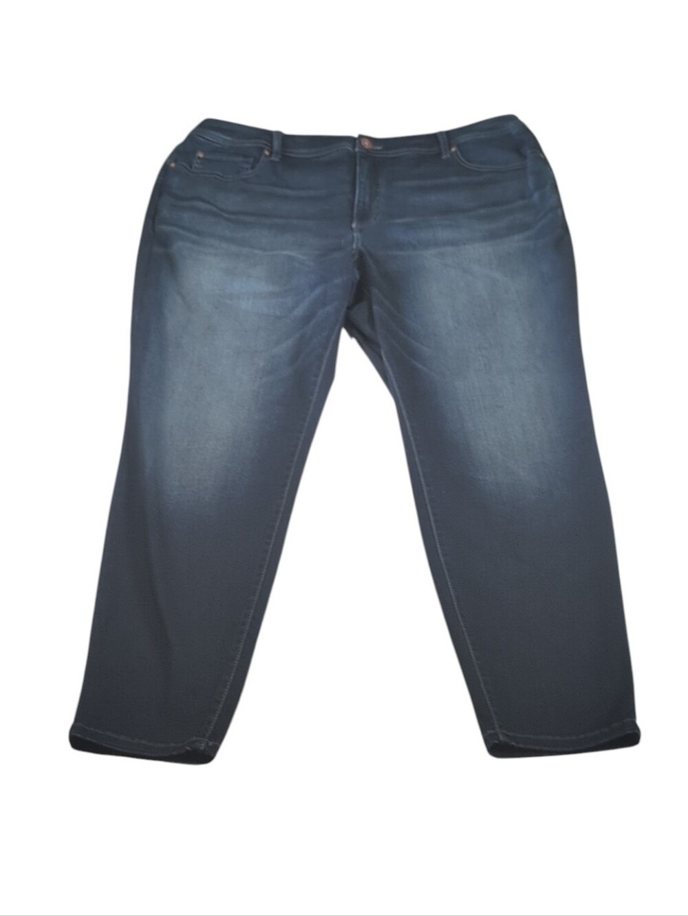 INC Skinny Leg Tummy Control Dark Wash Jeans Size 24W - Picture 1 of 10